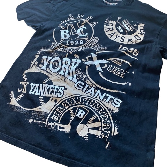 Negro Leagues Graphic Print Tee Mens 3XL Oversize Black Short Sleeve Baseball - Picture 2 of 7